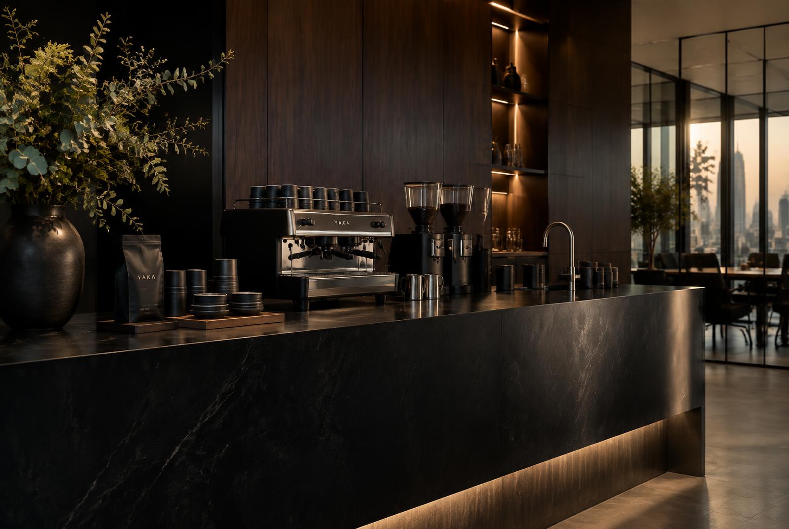 Le café YAKA dans un espace professionnel haut de gamme